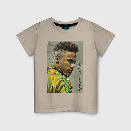 Детская футболка Neymar Junior - Brazil national team / Миндальный – фото 1