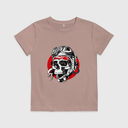 Футболка хлопковая детская Pilot kamikadze, цвет: пыльно-розовый