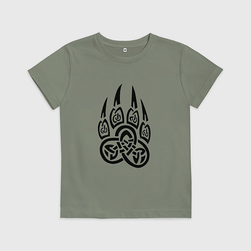 Детская футболка ВЕЛЕС РУНА ЧЁРНАЯ / Авокадо – фото 1