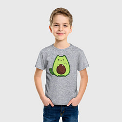 Футболка хлопковая детская Avo cat o подмигивает, цвет: меланж — фото 2
