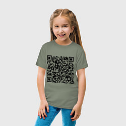 Футболка хлопковая детская QR-код Скала Джонсон, цвет: авокадо — фото 2