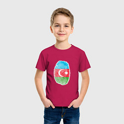 Футболка хлопковая детская Азербайджан - Отпечаток, цвет: маджента — фото 2