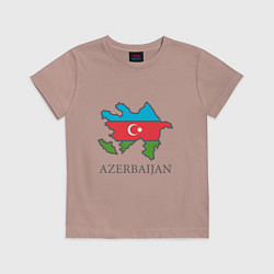 Футболка хлопковая детская Map Azerbaijan, цвет: пыльно-розовый