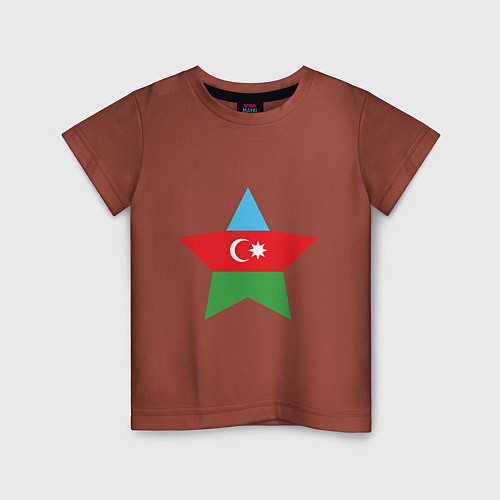 Детская футболка Azerbaijan Star / Кирпичный – фото 1