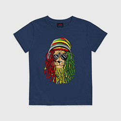 Футболка хлопковая детская Rasta lioN, цвет: тёмно-синий