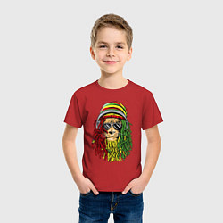 Футболка хлопковая детская Rasta lioN, цвет: красный — фото 2
