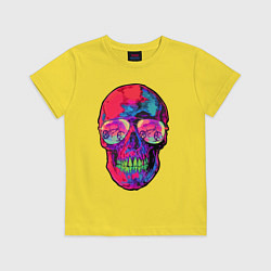 Футболка хлопковая детская Skull & bicycle, цвет: желтый