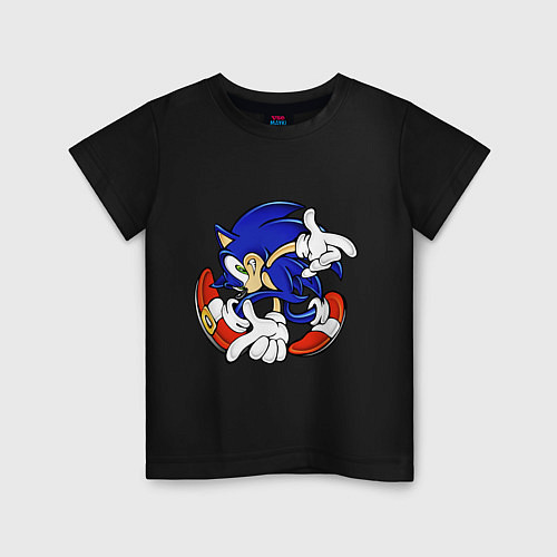 Детская футболка Blue Hedgehog / Черный – фото 1