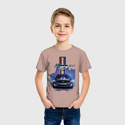 Футболка хлопковая детская Mustang - лучший среди равных!, цвет: пыльно-розовый — фото 2