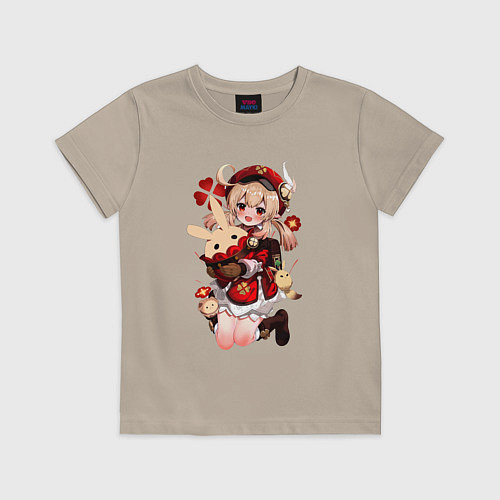 Детская футболка КЛИ милейшее создание Геншин / Миндальный – фото 1