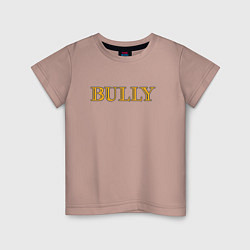 Футболка хлопковая детская Bully Big Logo, цвет: пыльно-розовый