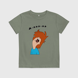 Футболка хлопковая детская Дунканвилль Нервный Дункан, цвет: авокадо