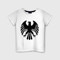 Футболка хлопковая детская Немецкий гербовый орёл, цвет: белый