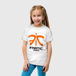 Футболка хлопковая детская Dota 2: Fnatic Team, цвет: белый — фото 2