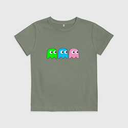 Футболка хлопковая детская Pac man - play Для двоих, цвет: авокадо