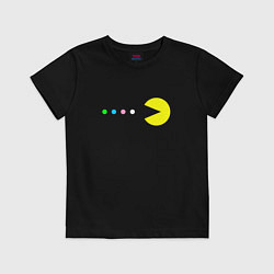 Футболка хлопковая детская Pac - man Для пары, цвет: черный