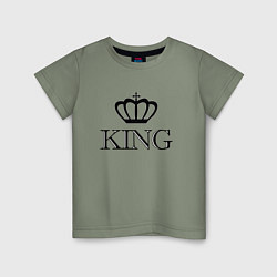 Футболка хлопковая детская KING Парные Король, цвет: авокадо