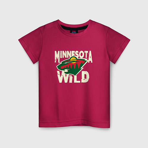 Детская футболка Миннесота Уайлд, Minnesota Wild / Маджента – фото 1