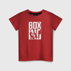 Футболка хлопковая детская Boxing бой, цвет: красный