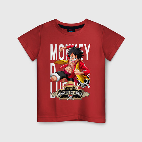Детская футболка One Piece Monkey Большой Куш Манки / Красный – фото 1