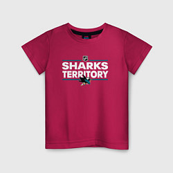 Футболка хлопковая детская SHARKS TERRITORY САН-ХОСЕ ШАРКС, цвет: маджента