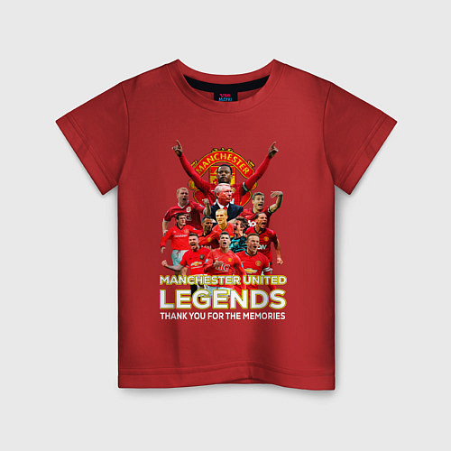 Детская футболка Легенды Манчестера Manchester United Legends / Красный – фото 1