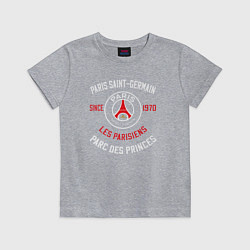Футболка хлопковая детская PARIS SAINT - GERMAIN ПСЖ ФУТБОЛ, цвет: меланж