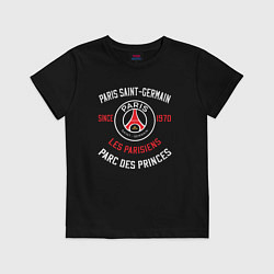 Футболка хлопковая детская PARIS SAINT - GERMAIN ПСЖ ФУТБОЛ, цвет: черный