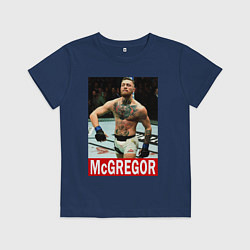 Футболка хлопковая детская Конор МакГрегор McGregor, цвет: тёмно-синий
