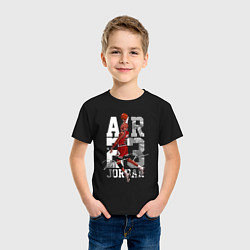 Футболка хлопковая детская Майкл Джордан, Chicago Bulls, Чикаго Буллз, цвет: черный — фото 2