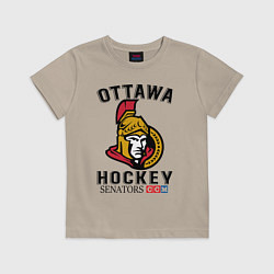 Футболка хлопковая детская OTTAWA SENATORS ОТТАВА СЕНАТОРЗ, цвет: миндальный