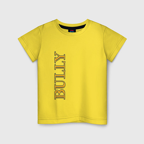 Детская футболка Bully Лого по вертикали / Желтый – фото 1