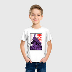 Футболка хлопковая детская Евангелион ltd 0001, цвет: белый — фото 2