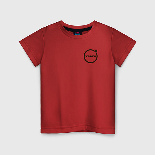 Детская футболка VOLVO чёрный логотип / Красный – фото 1