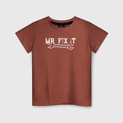 Футболка хлопковая детская Mr FIX IT, цвет: кирпичный