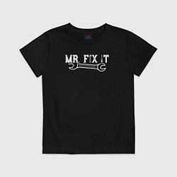 Футболка хлопковая детская Mr FIX IT, цвет: черный