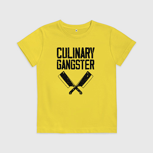Детская футболка Кулинарный гангстер / Желтый – фото 1