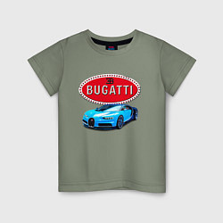 Футболка хлопковая детская Bugatti - motorsport, цвет: авокадо
