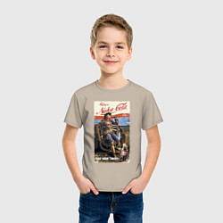 Футболка хлопковая детская Nuka Cola - raid your first!, цвет: миндальный — фото 2