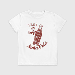 Футболка хлопковая детская Наслаждайся Нука Колой!, цвет: белый