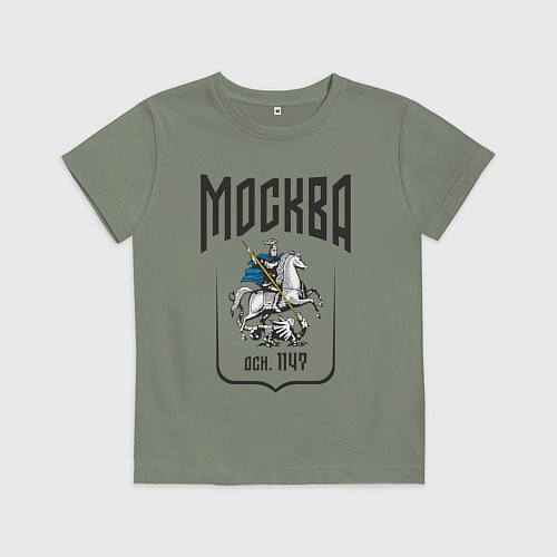 Детская футболка Москва всадник / Авокадо – фото 1