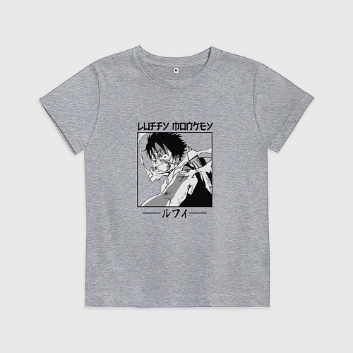 Детская футболка Ван-Пис, Луффи Luffy / Меланж – фото 1