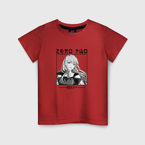 Детская футболка Милый во Франксе Darling in the Franxx, Zero Two / Красный – фото 1