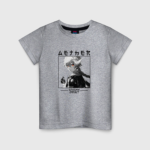 Детская футболка Итэр Aether, Genshin Impact / Меланж – фото 1