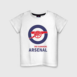 Футболка хлопковая детская Arsenal The Gunners, цвет: белый