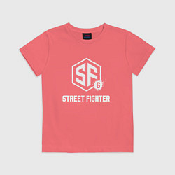 Футболка хлопковая детская Street Fighter 6, цвет: коралловый