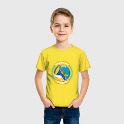 Футболка хлопковая детская World - Volleyball, цвет: желтый — фото 2