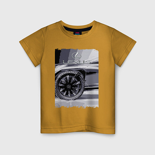Детская футболка Lexus Wheel / Горчичный – фото 1