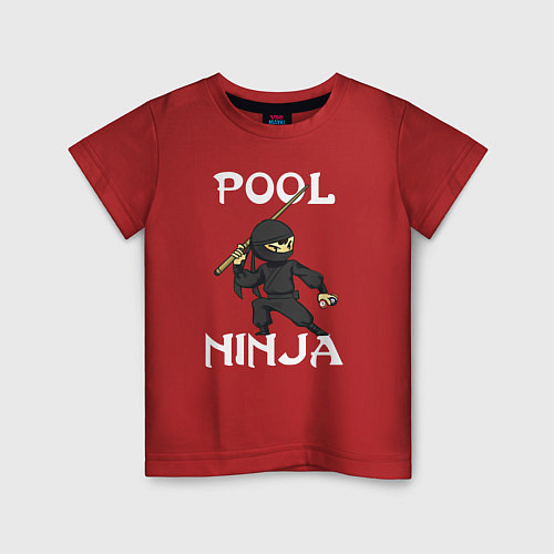 Детская футболка POOL NINJA / Красный – фото 1