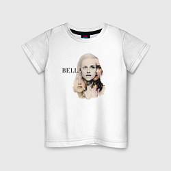 Футболка хлопковая детская Bella, цвет: белый
